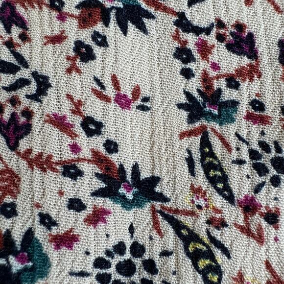 Natural Life Cream Floral Boho Chic Button Down Top Small- Cottagecore - Picture 9 of 10